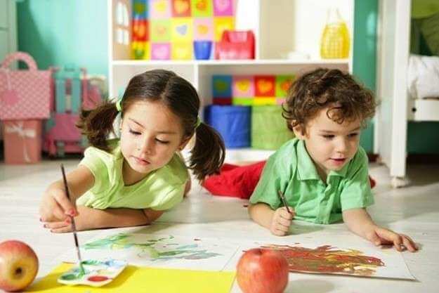 دهان منزلي ، أطفال ، رسم ، فن ، تمبرا