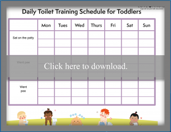 جدول تدريب الأطفال الصغار على استخدام الحمام