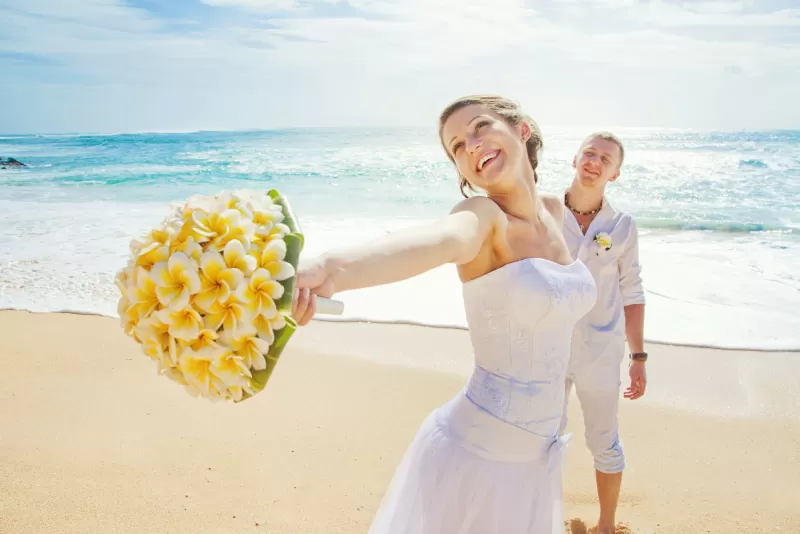 باقة الزفاف Plumeria المحمولة