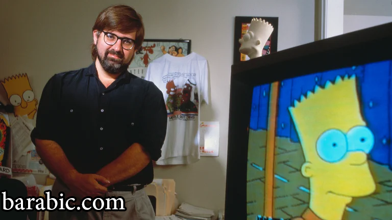 مات جرونينج ، فهم منذ البداية أن السر كان في النصوص. بغض النظر عن كيفية رسمها ، كرر. على عكس الرسوم المتحركة الأخرى ، كان التركيز على النص. (تصوير غاري موس / كوربيس عبر غيتي إيماجز)