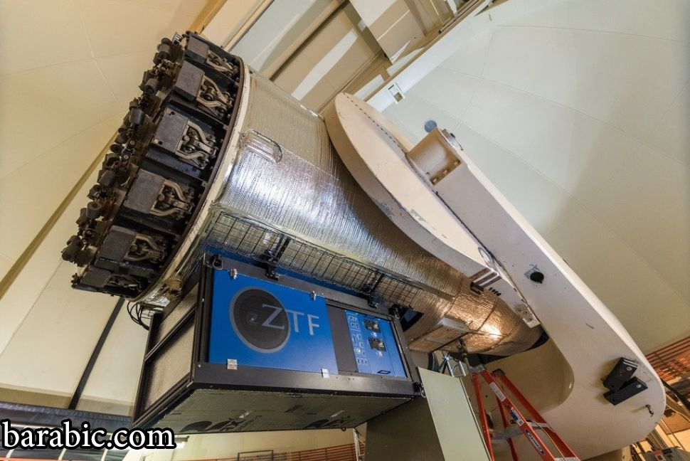أداة ZTF في مرصد بالومار التابع لمعهد كاليفورنيا للتكنولوجيا. (رصيد الصورة: مراصد معهد كاليفورنيا للتكنولوجيا البصرية)