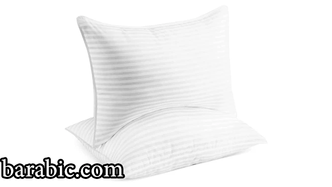 Beckham Hotel Collection وسادة سرير للنوم - حجم كوين ، طقم من 2 - وسادة جل فاخرة صديقة للحساسية والتبريد للظهر أو المعدة أو من ينامون على الجانب