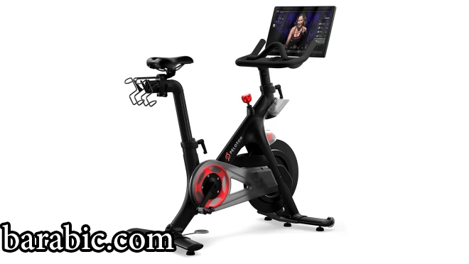 | بيلوتون بايك الأصلي دراجة تمرين ثابتة داخلية مع شاشة لمس غامرة عالية الدقة مقاس 22 بوصة