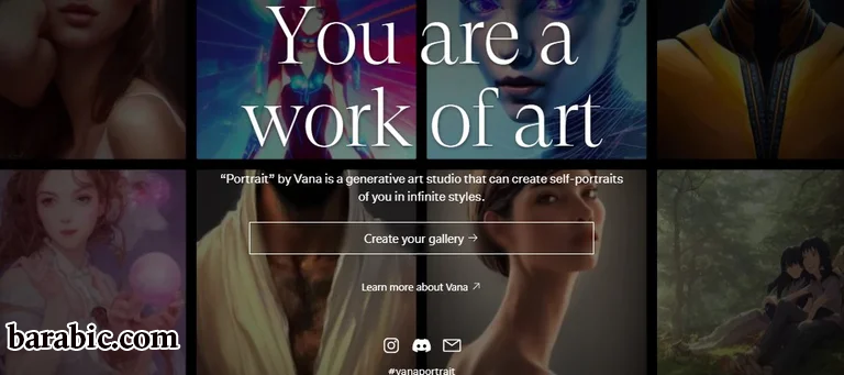 Vana Portrait هي أداة لتحرير الصور تستخدم الذكاء الاصطناعي لإعطاء أسلوب فني للصور. (لقطة شاشة)
