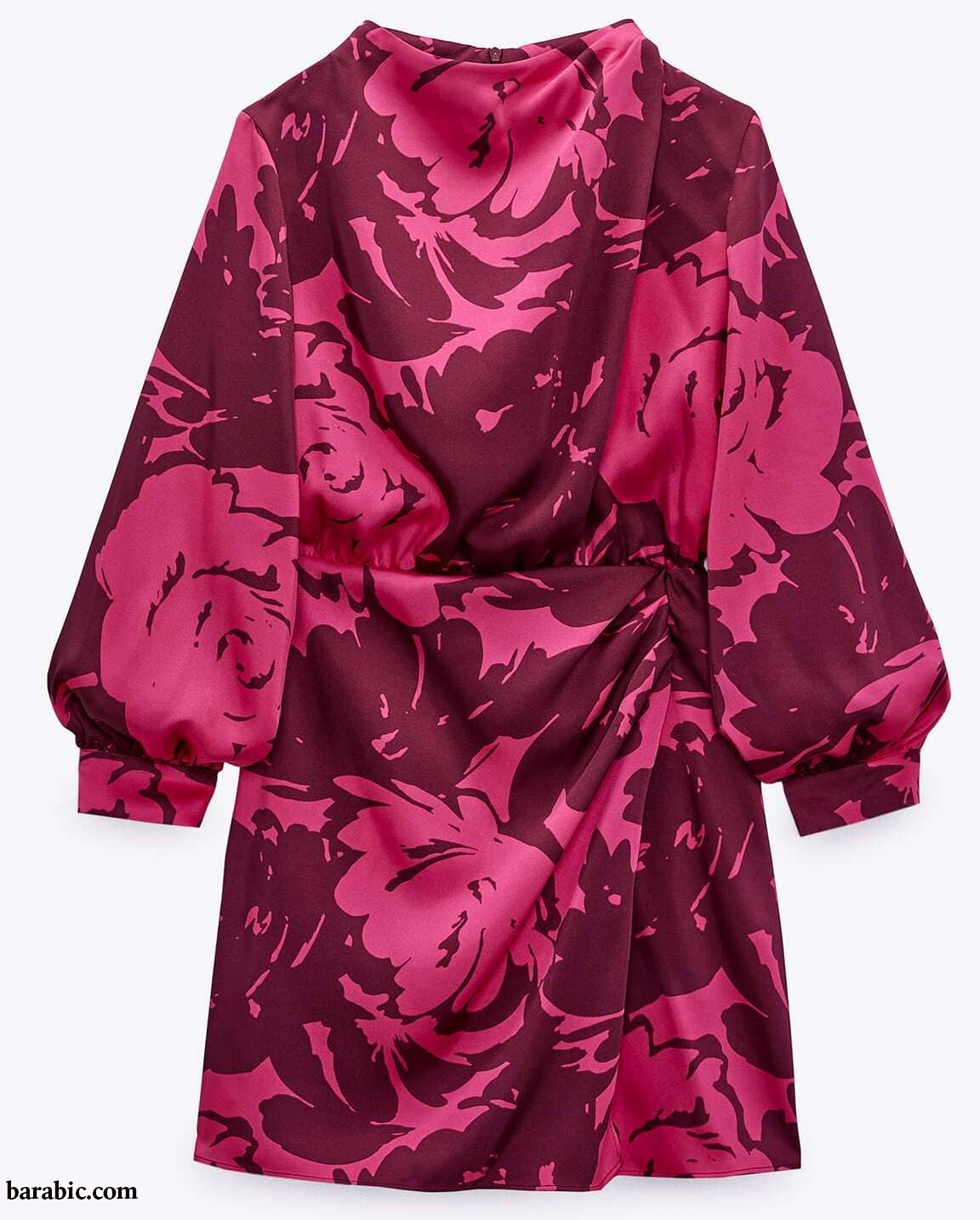 فستان ساتان قصير