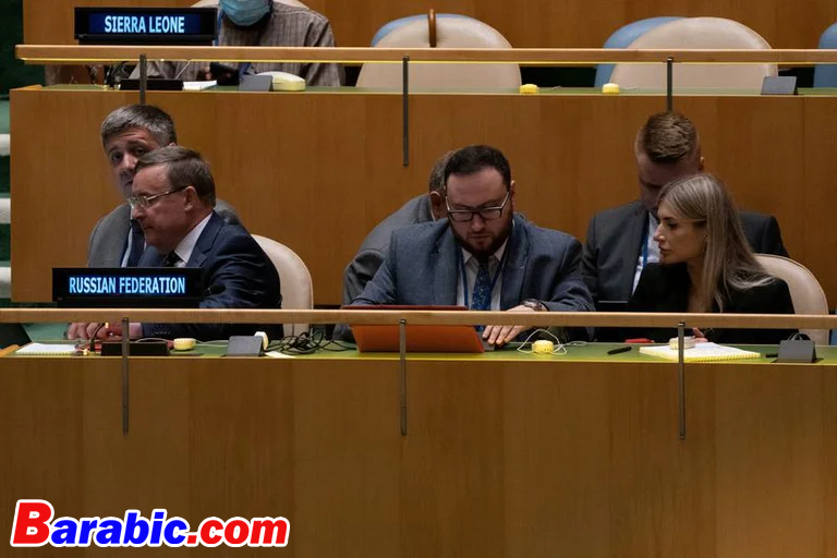 المندوبون الروس يحضرون مؤتمر مراجعة معاهدة عدم انتشار الأسلحة النووية في نيويورك (رويترز/ملف)