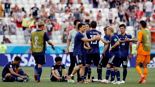 خسرت اليابان 1-0 ، لكنها اختارت عدم الهجوم لأنه مع هذه النتيجة نفسها اجتازت الجولة (رويترز)
