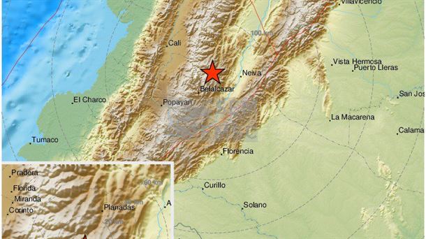 زلزال في كولومبيا بقوة 5.4 علي مقياس ريختر