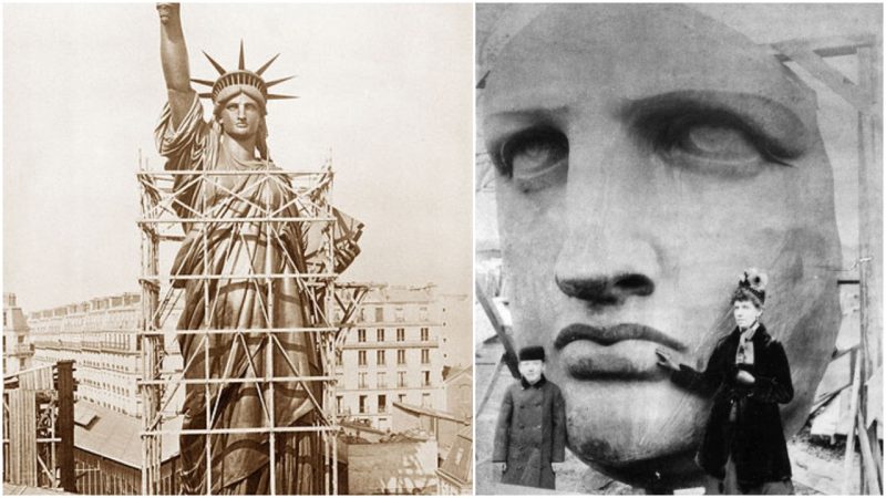 البناء المدهش لتمثال الحرية في صور